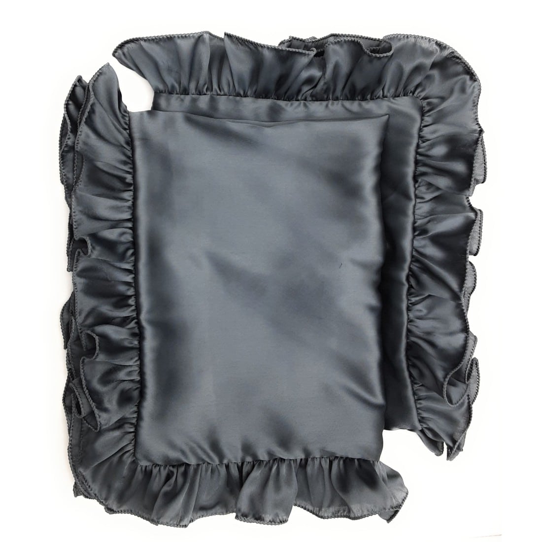 Darkest Grey Satin Pillow Covers
