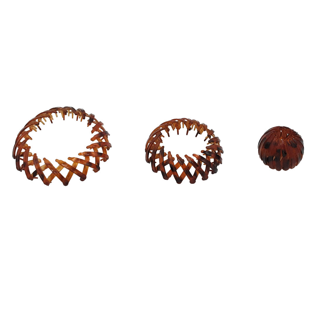 Expandable Round Clip – Nest Clip for Buns and Updos Hair Love India
