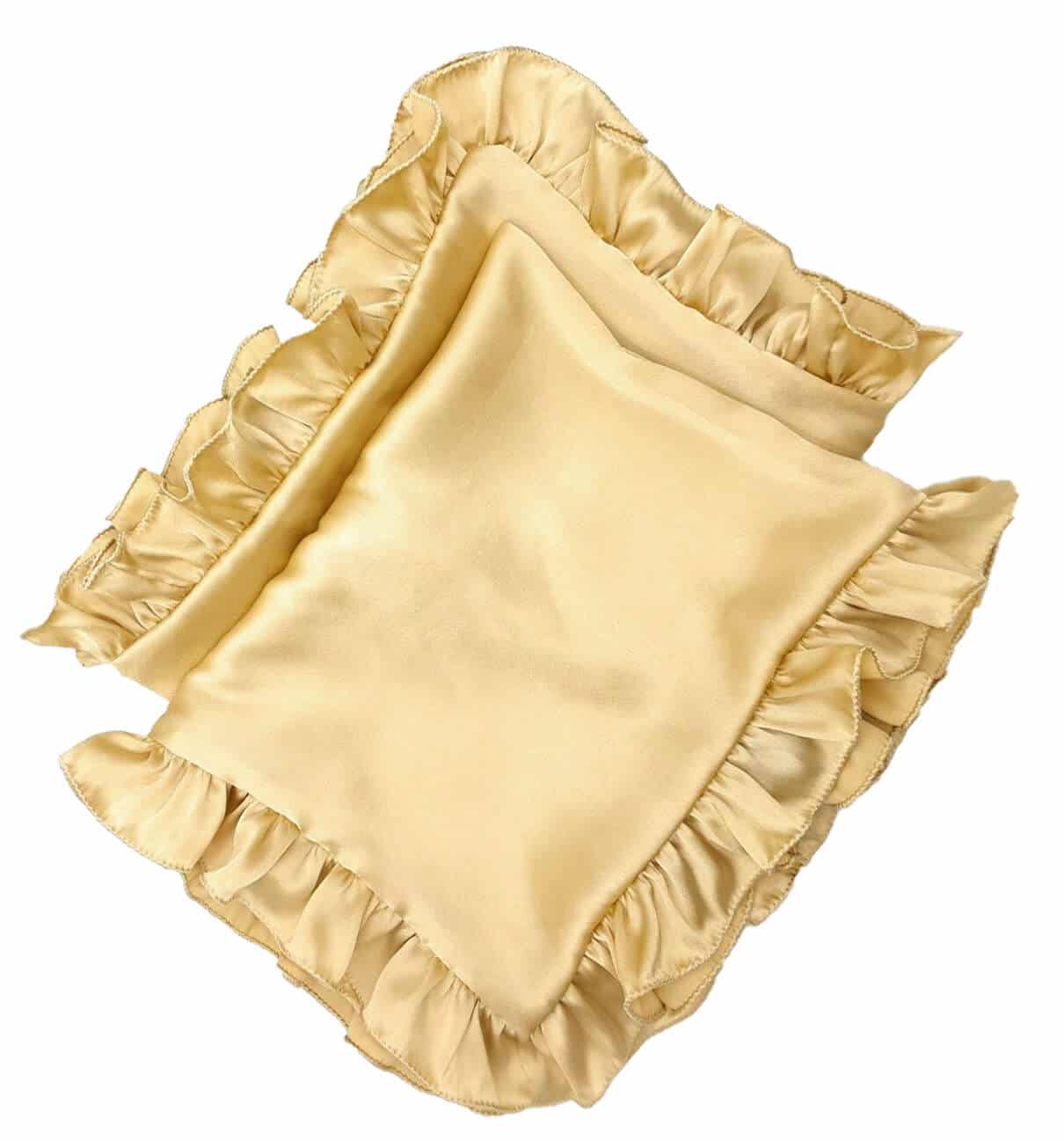 Golden Beige Satin Pillow Covers
