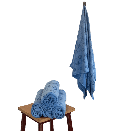 Microfiber Towel Bath Towel 55″ by 28″ One Side Printed One Side Solid Color (Microfibre) - Hair Love India