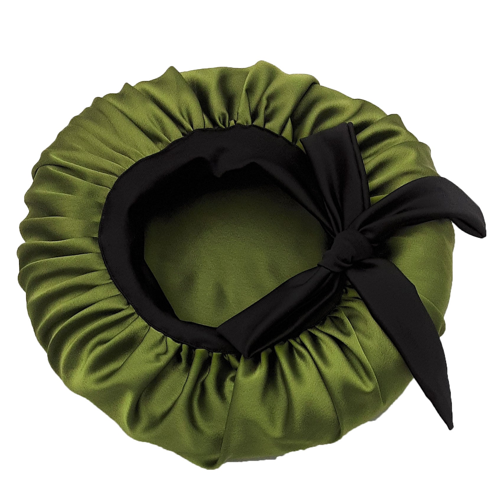 Lettuce Green Satin Bonnet