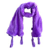 One Side Fur One Side Satin Scarf – With Tassels - Hair Love India