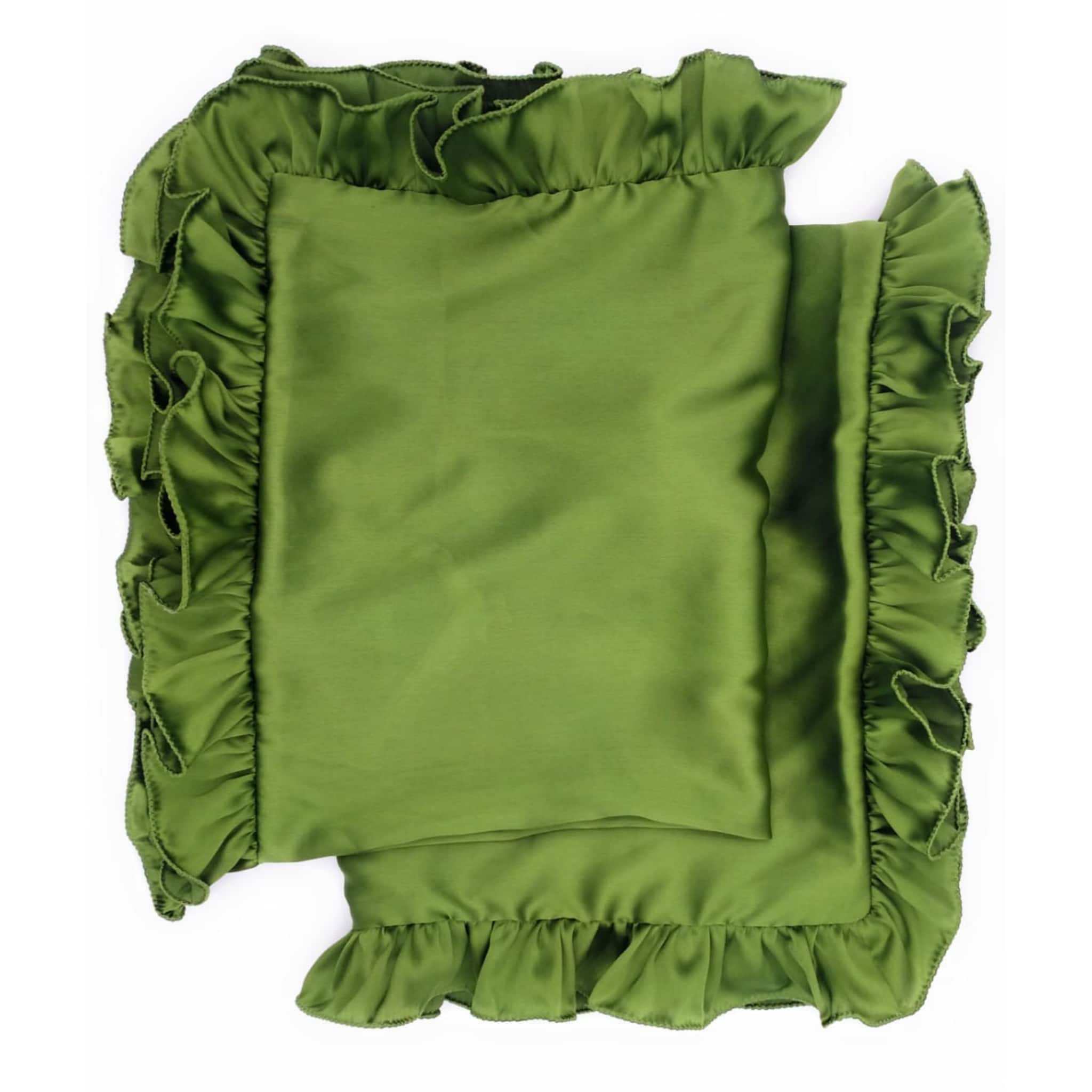 Lettuce Green Satin Pillow Covers