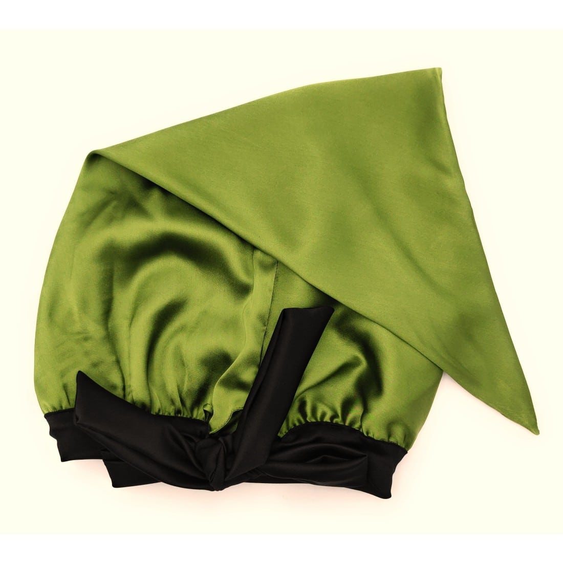 Lettuce Green Satin Bonnet