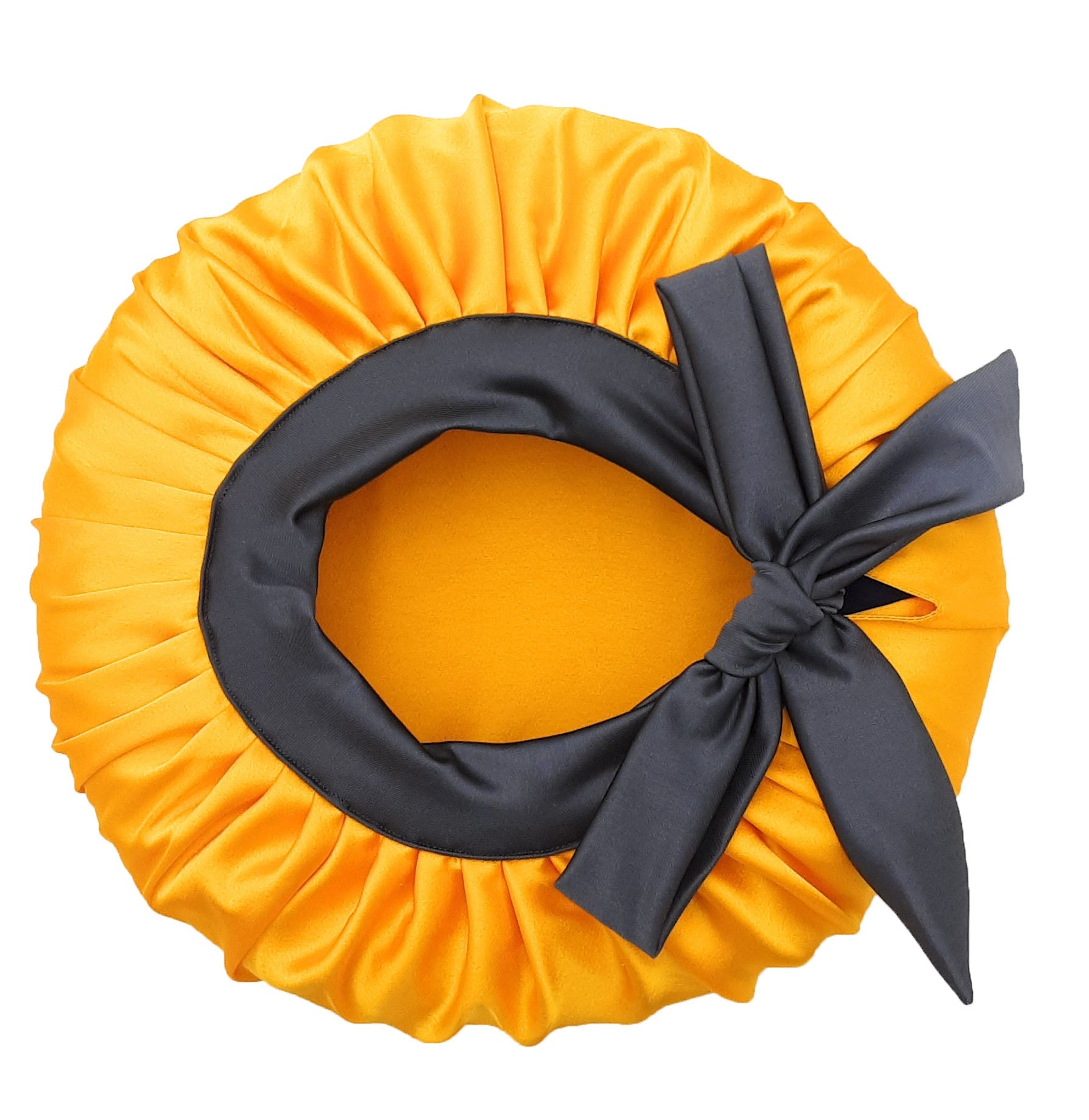 Mustard Yellow Satin Bonnet