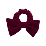 Velvet Silk Lycra Scrunchie With Bow - Hair Love India