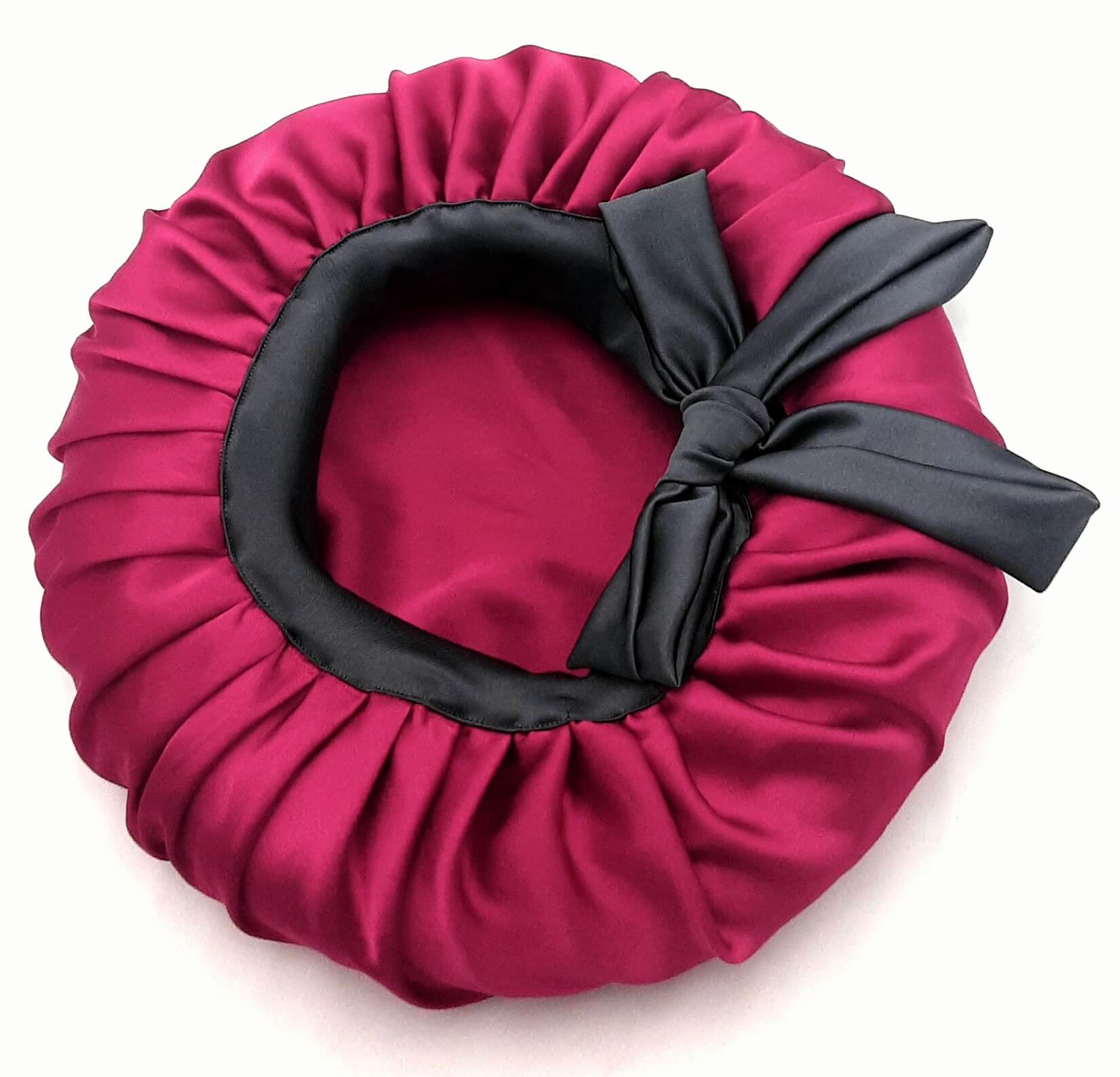 Magenta Satin Bonnet