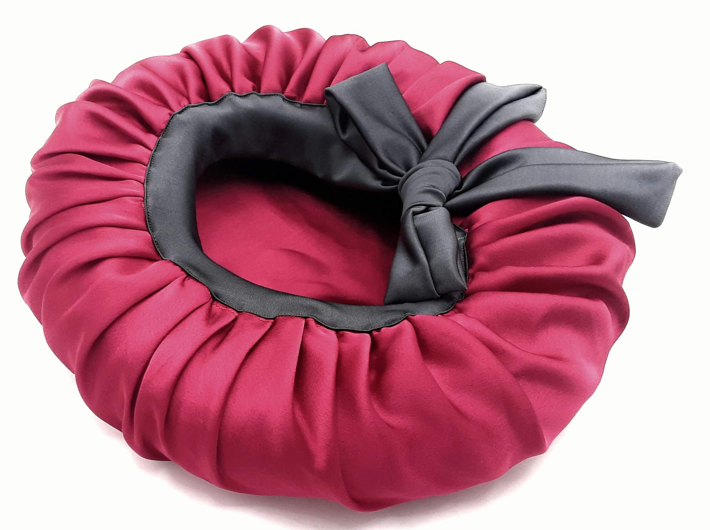 Magenta Satin Bonnet