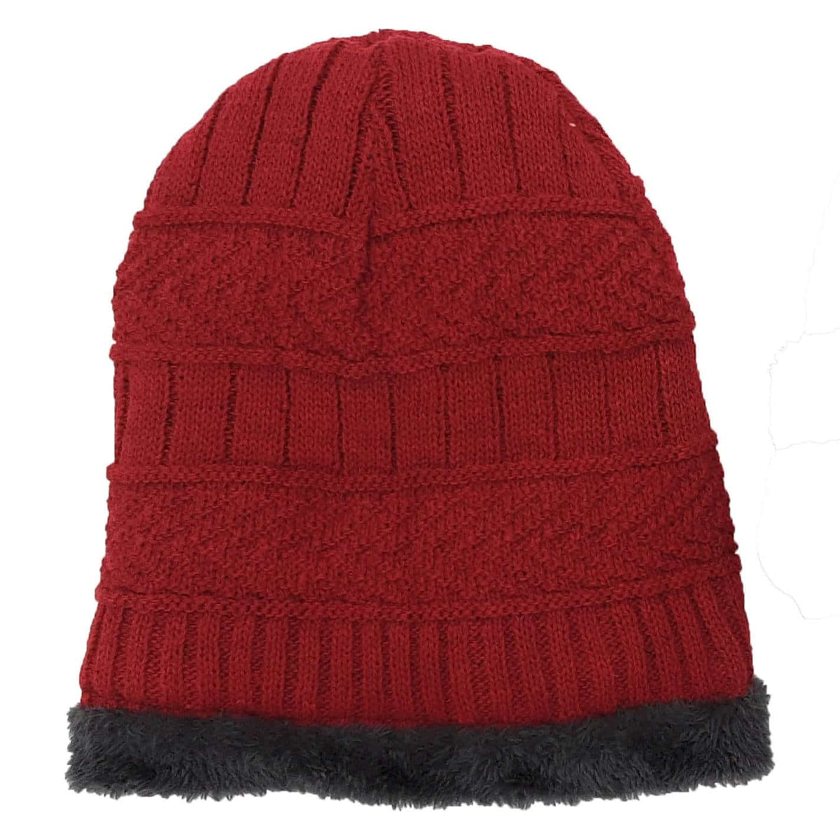 Triple Layered Beanies With Fur and Satin Lining - Winter Caps - Hair Love India