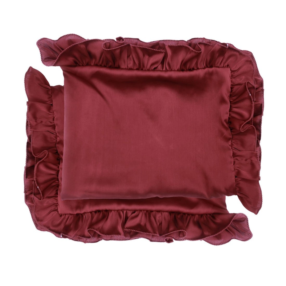 Maroon Satin Pillow Covers
