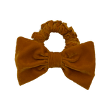 Velvet Silk Lycra Scrunchie With Bow - Hair Love India