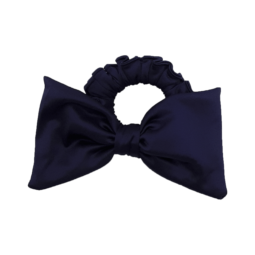 Velvet Silk Lycra Scrunchie With Bow - Hair Love India