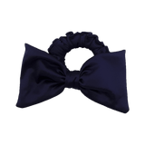 Velvet Silk Lycra Scrunchie With Bow - Hair Love India
