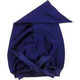 Navy Blue Satin Bonnet