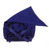 Navy Blue Satin Bonnet