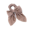 Ribbon Bow Scrunchie- Velvet Satin - Hair Love India