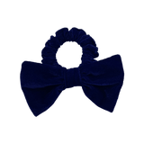 Velvet Silk Lycra Scrunchie With Bow - Hair Love India