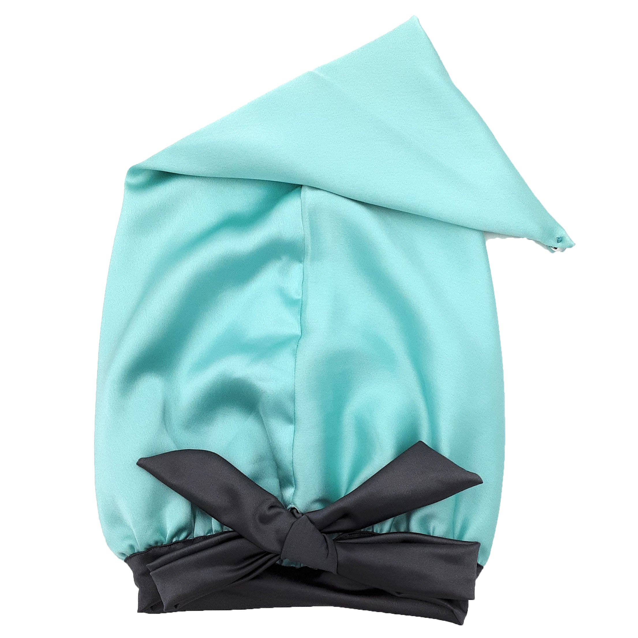 Sky Blue Satin Bonnet