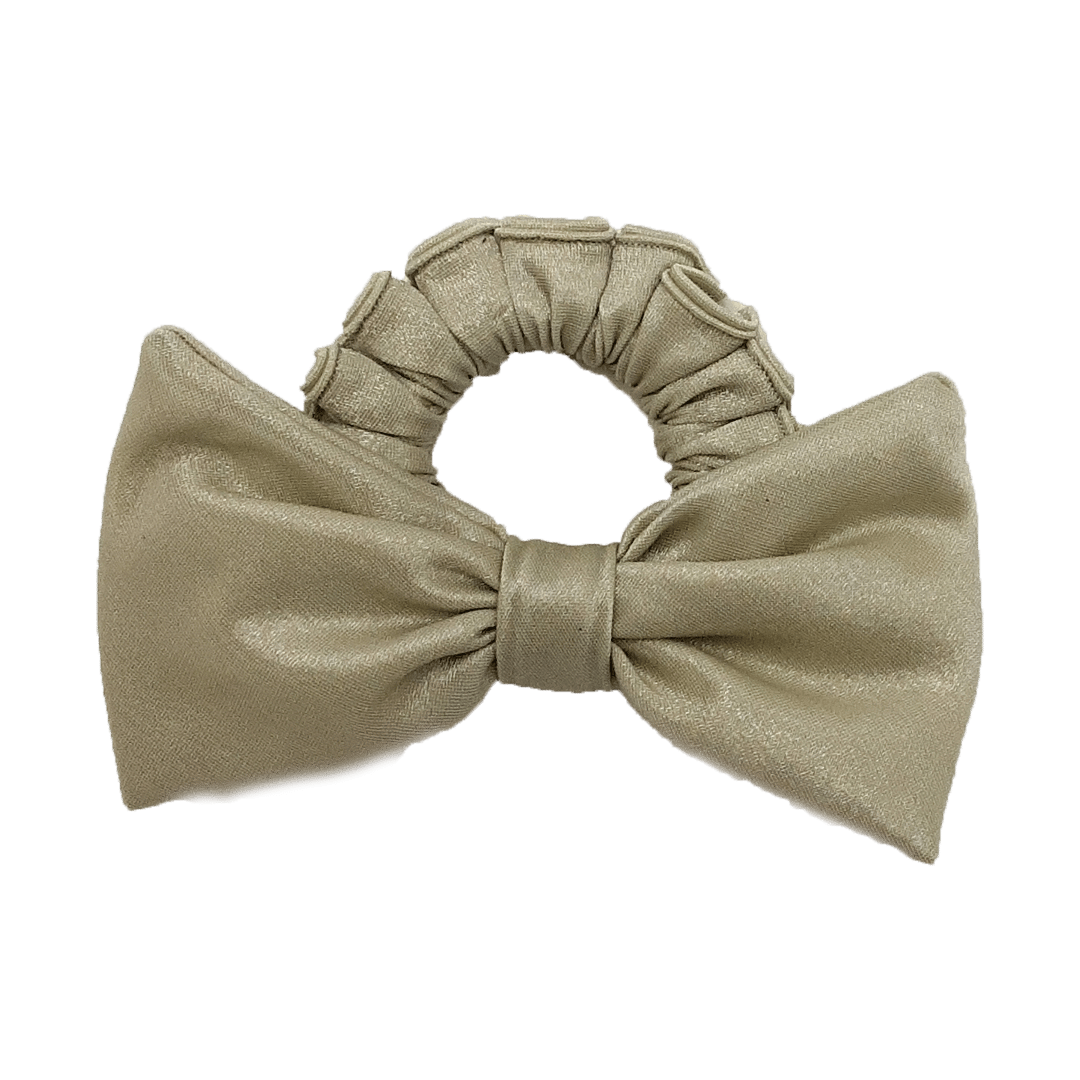 Velvet Silk Lycra Scrunchie With Bow - Hair Love India