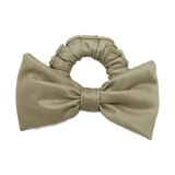 Velvet Silk Lycra Scrunchie With Bow - Hair Love India