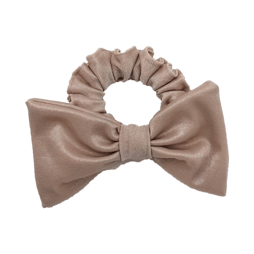Velvet Silk Lycra Scrunchie With Bow - Hair Love India