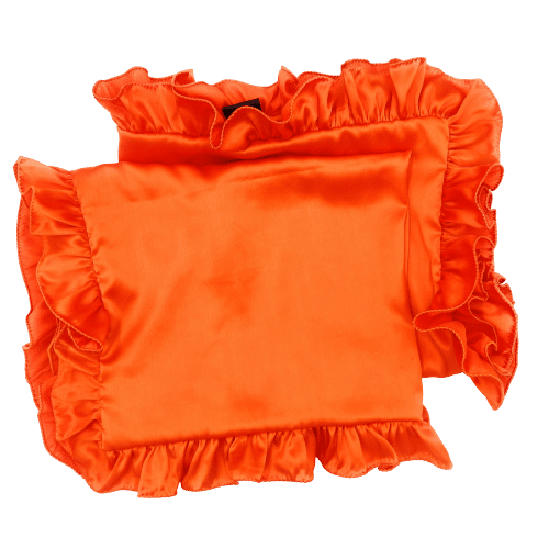Sunset Orange Satin Pillow Covers