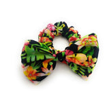Velvet Silk Lycra Scrunchie With Bow - Hair Love India