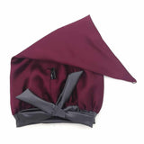 Wine Satin Bonnet