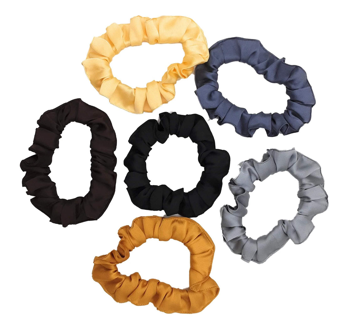 Satin Scrunchies Sets (Pack of 6)